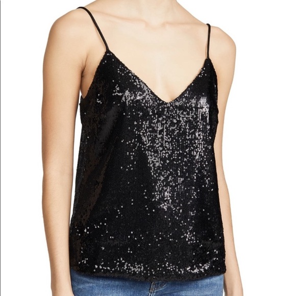 DAVID LERNER CHRISSY Sequin Cami camisole V-NECK - Picture 6 of 11